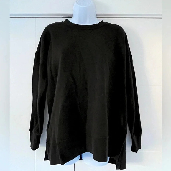 Kersh/ Black pullover crew neck sweater/  Side slits/ Size US XL - Picture 2 of 10